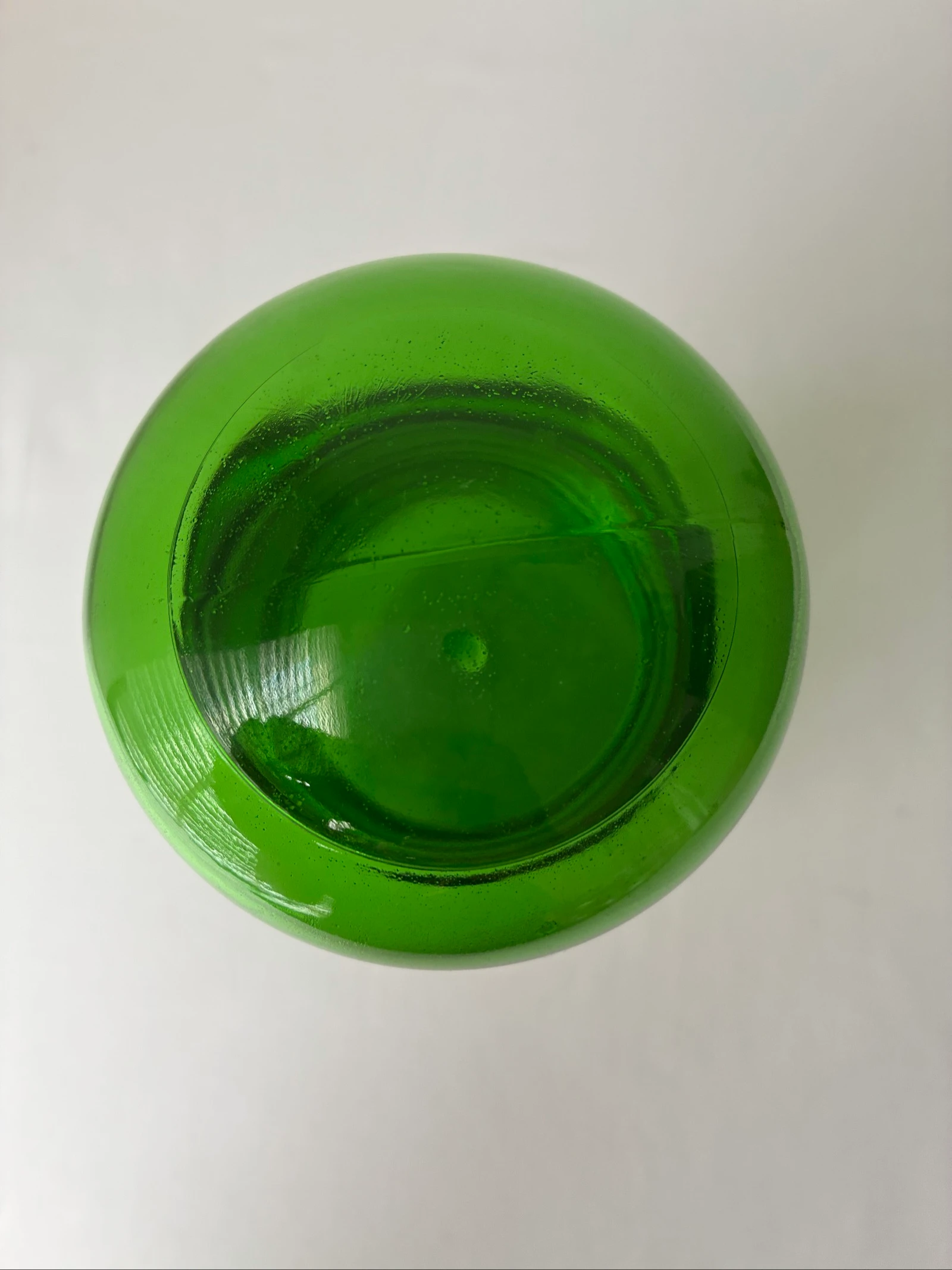 Vintage Groene Apothekerspot met Gouden Rand (Jaren '70, Belgisch Glas) – photo 4